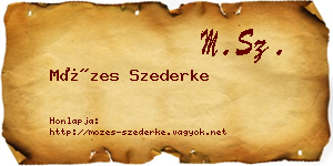 Mózes Szederke névjegykártya